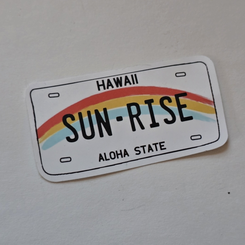 10/$10 Sun-Rise Hawaii Decorative License Plate Sticker